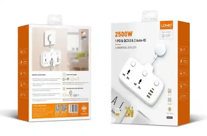 Ldnio SC2413 PD & QC3.0 2 Universal Outlets Power Socket